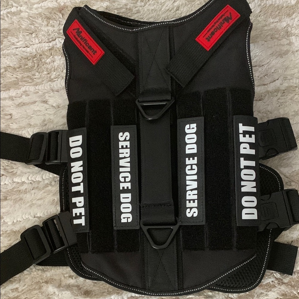 Black Service Dog Harness - Picture 2 of 16